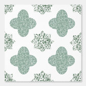 Green Floral Arabesque Wallpaper Behang (Voorkant)