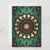 Green Floral Boho Mandala Feestdagenkaart (Voorkant)
