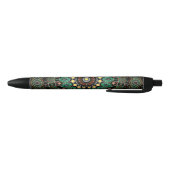 Green Floral Boho  Mandala Zwarte Inkt Pen (Bodem)