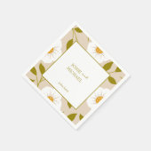 Green Floral Boho WeddingPaper Napkin Servet (Hoek)
