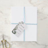 Green Floral Botanical Wedding Cadeaulabel (Met Touw)