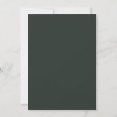 Green Floral Botanical Wedding Kaart (Achterkant)