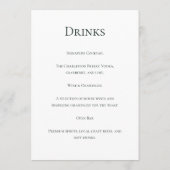 Green Floral Botanical Wedding Menu (Achterkant)