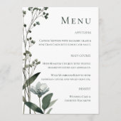 Green Floral Botanical Wedding Menu (Voorkant)