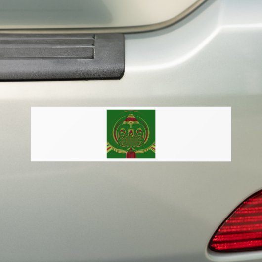 Green Floral Bumpersticker (Op auto)