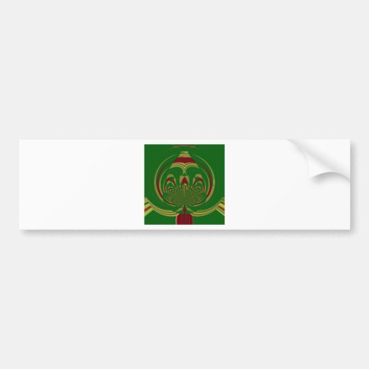Green Floral Bumpersticker (Voorkant)