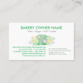 Green Floral Cake Bakkerij Visitekaartje (Achterkant)