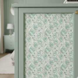 Green Floral Decoupage Tissue Paper Tissuepapier