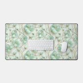 Green Floral Desk Mat (Keyboard & Muis)