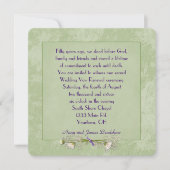 Green Floral Embossed Wedding Vow Renewal Kaart (Voorkant)