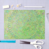 Green Floral Feather Mandala Tissuepapier (Craft)
