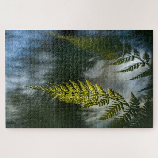 Green Floral Fern Natuur Foto Legpuzzel (Horizontaal)