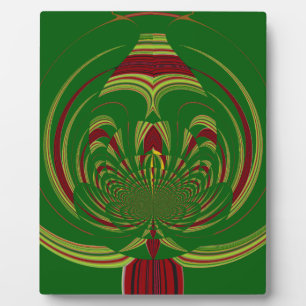 Green Floral Fotoplaat