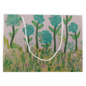 Green Floral Gift Bag Groot Cadeauzakje (Achterkant)