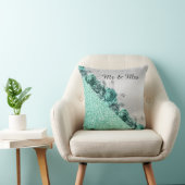 Green Floral GLITTER CUSHION RING PILLOW Kussen (Stoel)