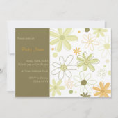 Green Floral Invitation Kaart (Voorkant)