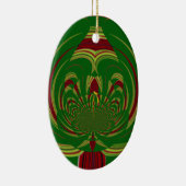 Green Floral Keramisch Ornament (Rechts)