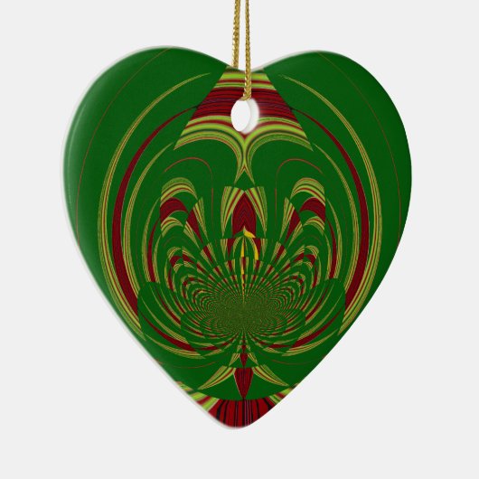 Green Floral Keramisch Ornament (Rechts)