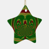 Green Floral Keramisch Ornament (Rechts)