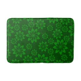 Green Floral Kerstmis Bath Mat