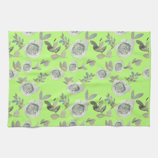 Green Floral Kitchen Towel Theedoek (Horizontaal)