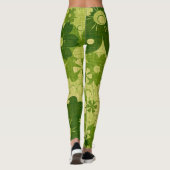 Green Floral Leggings (Achterkant)