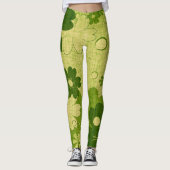 Green Floral Leggings (Voorkant)