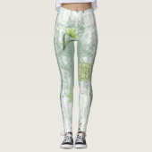 Green Floral Leggings (Voorkant)
