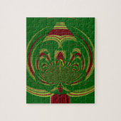 Green Floral Legpuzzel (Verticaal)