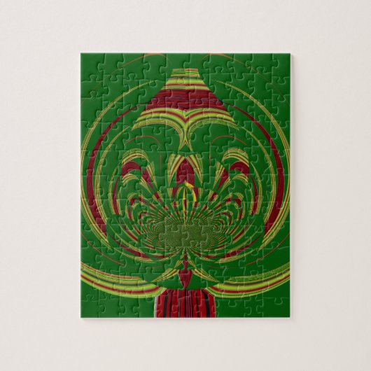 Green Floral Legpuzzel (Verticaal)