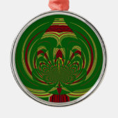 Green Floral Metalen Ornament (Voorkant)