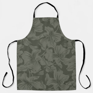 Green Floral naadloze patroonondergrondse abstract Schort