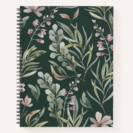 Green Floral Notitieboek (Voorkant)