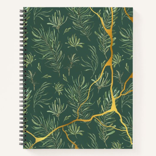 Green Floral Notitieboek (Voorkant)