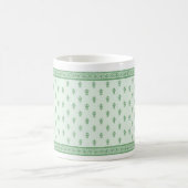 Green Floral Pattern Koffiemok (Center)
