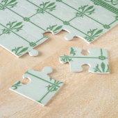 Green Floral Pattern Legpuzzel (Zijkant)