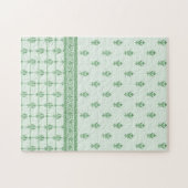 Green Floral Pattern Legpuzzel (Horizontaal)
