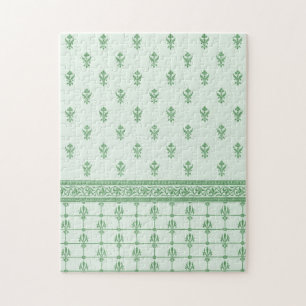 Green Floral Pattern Legpuzzel