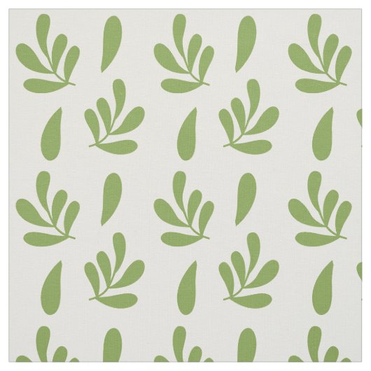Green Floral Pattern Stof (Swatch)