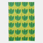 Green Floral Pattern Theedoek (Verticaal)