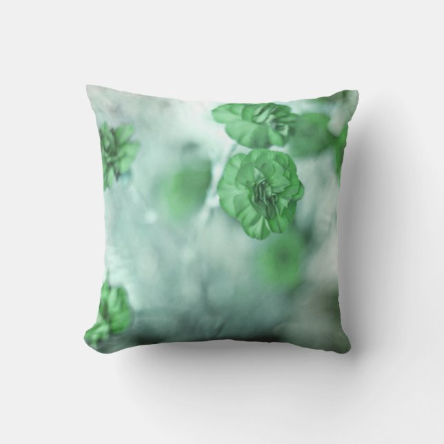 Green Floral Pillow Kussen (Voorkant)
