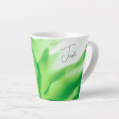 Green Floral Print Small Latte Mok (Rechterhoek)