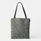 Green Floral seamless pattern backgroundabstract,  Tote Bag (Achterkant)