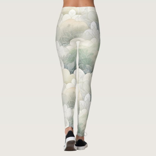 Green Floral Serenity Leggings (Achterkant)