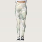 Green Floral Serenity Leggings (Voorkant)