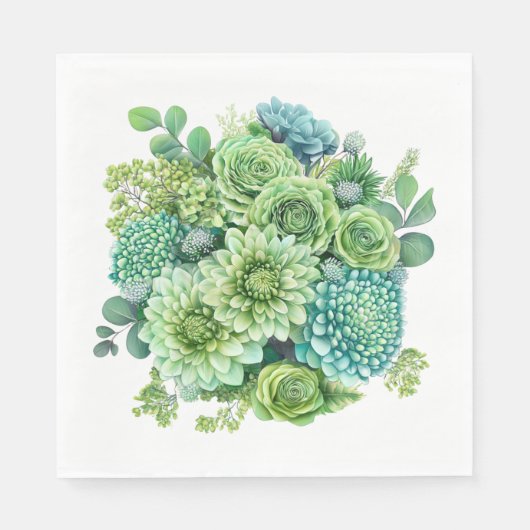 Green Floral Servet (Voorkant)