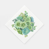 Green Floral Servet (Hoek)