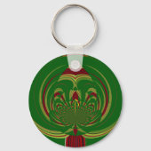 Green Floral Sleutelhanger (Voorkant)