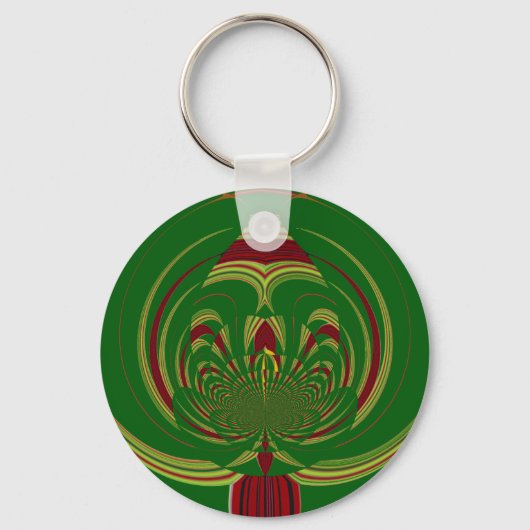 Green Floral Sleutelhanger (Voorkant)
