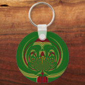 Green Floral Sleutelhanger (Voorkant)